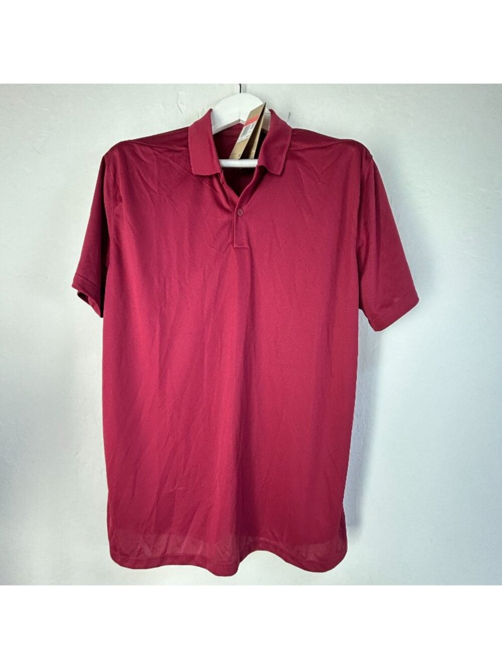 Nike Mens Dri-Fit Red Short Sleeve Golf Polo Shirt Large Sporty Casual New $58